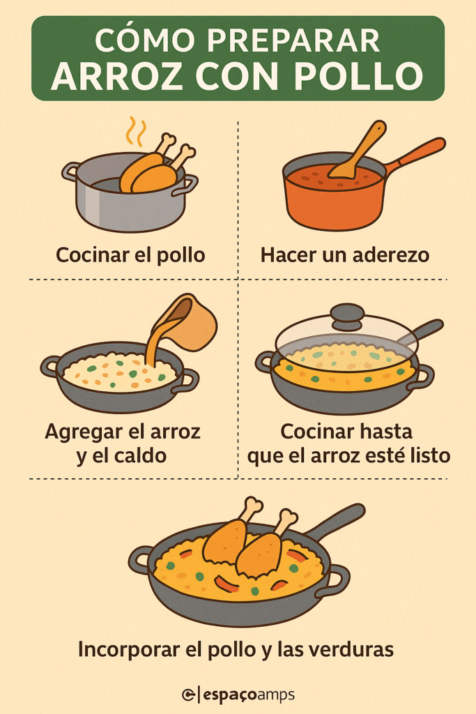arroz con pollo: plato de la casa